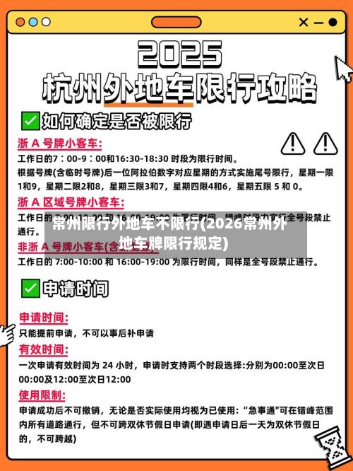 常州限行外地车不限行(2026常州外地车牌限行规定)