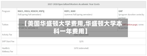 【美国华盛顿大学费用,华盛顿大学本科一年费用】-第3张图片