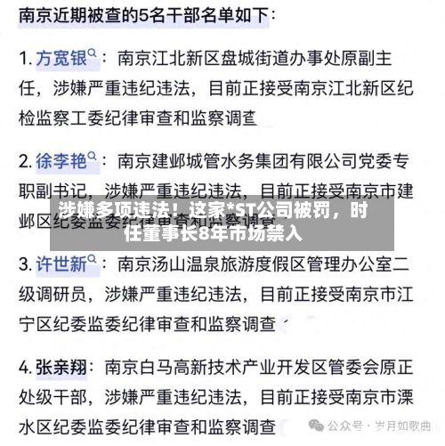 涉嫌多项违法！这家*ST公司被罚，时任董事长8年市场禁入-第2张图片