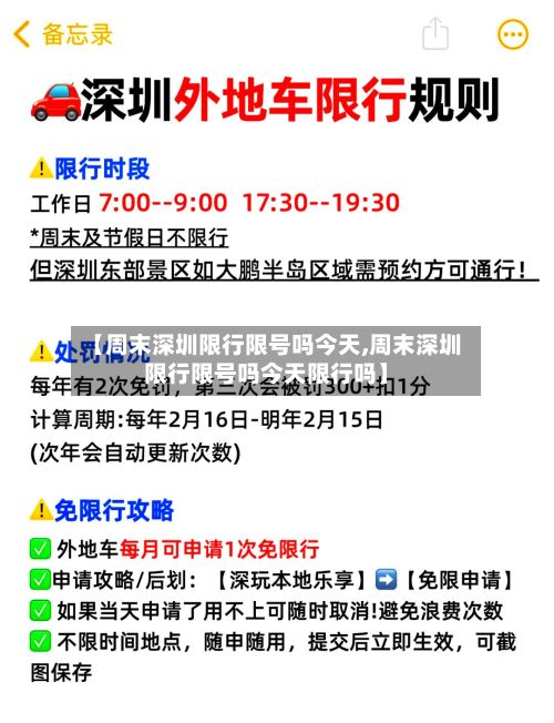【周末深圳限行限号吗今天,周末深圳限行限号吗今天限行吗】