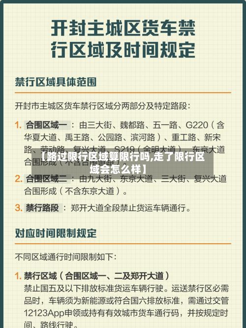 【路过限行区域算限行吗,走了限行区域会怎么样】