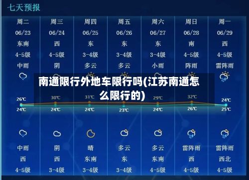 南通限行外地车限行吗(江苏南通怎么限行的)-第2张图片