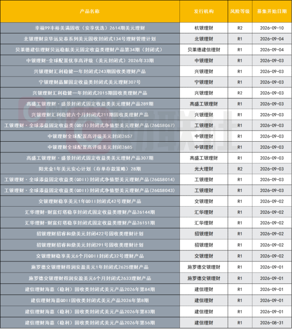 理财QDII额度扩容9.4亿美元！美元理财扎堆上新，业绩基准普遍站上“3字头	”